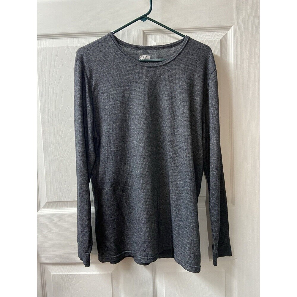 32 Heat performance Mesh T-Shirt Mens Large Dark Grey Breathable Layering